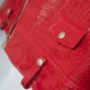 Mauroicardi Spring Red Crocodile Pattern Faux Leather Biker Jacket Long Sleeve Zipper Plus Size Designer Men Clothing 4xl 5xl - Image 5