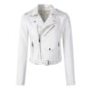 New Arrival 2022 brand Winter Autumn Motorcycle leather jackets yellow leather jacket women leather coat  slim PU jacket Leather - Image 7