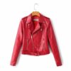 New Arrival 2022 brand Winter Autumn Motorcycle leather jackets yellow leather jacket women leather coat  slim PU jacket Leather - Image 11