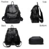 Women High Quality Leather Backpacks Vintage Female Shoulder Bag Sac A Dos Travel Ladies Bagpack Mochilas School Bags for Girls - Image 4