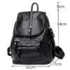 Women High Quality Leather Backpacks Vintage Female Shoulder Bag Sac A Dos Travel Ladies Bagpack Mochilas School Bags for Girls - Image 3