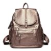 Women High Quality Leather Backpacks Vintage Female Shoulder Bag Sac A Dos Travel Ladies Bagpack Mochilas School Bags for Girls - Image 6